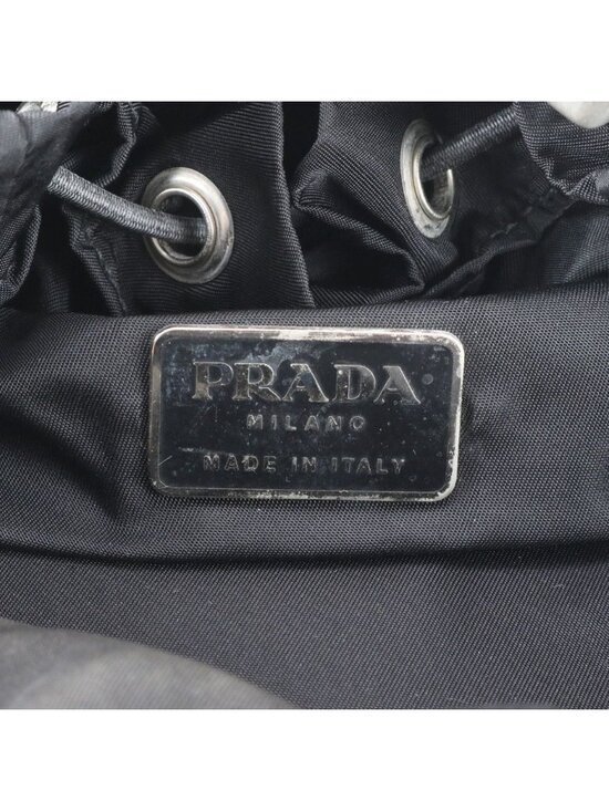 Prada Tessuto Nylon Triangle Logo Backpack Black main image 5